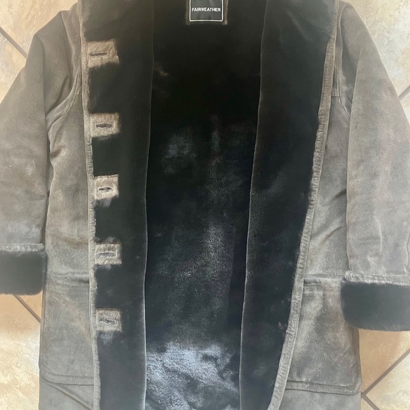 Vintage Fairweather Suede + Faux Fur Winter Coat (Size Small) - Picture 10 of 13